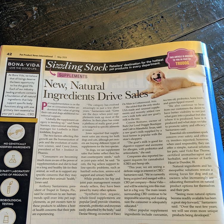 Pet Product News Article Featuring Casey Jones